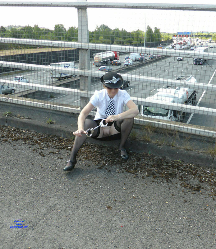 Pic #1Fancy Un-dress - Public Exhibitionist, High Heels Amateurs, Lingerie, Outdoors, Shaved, Stockings Pics