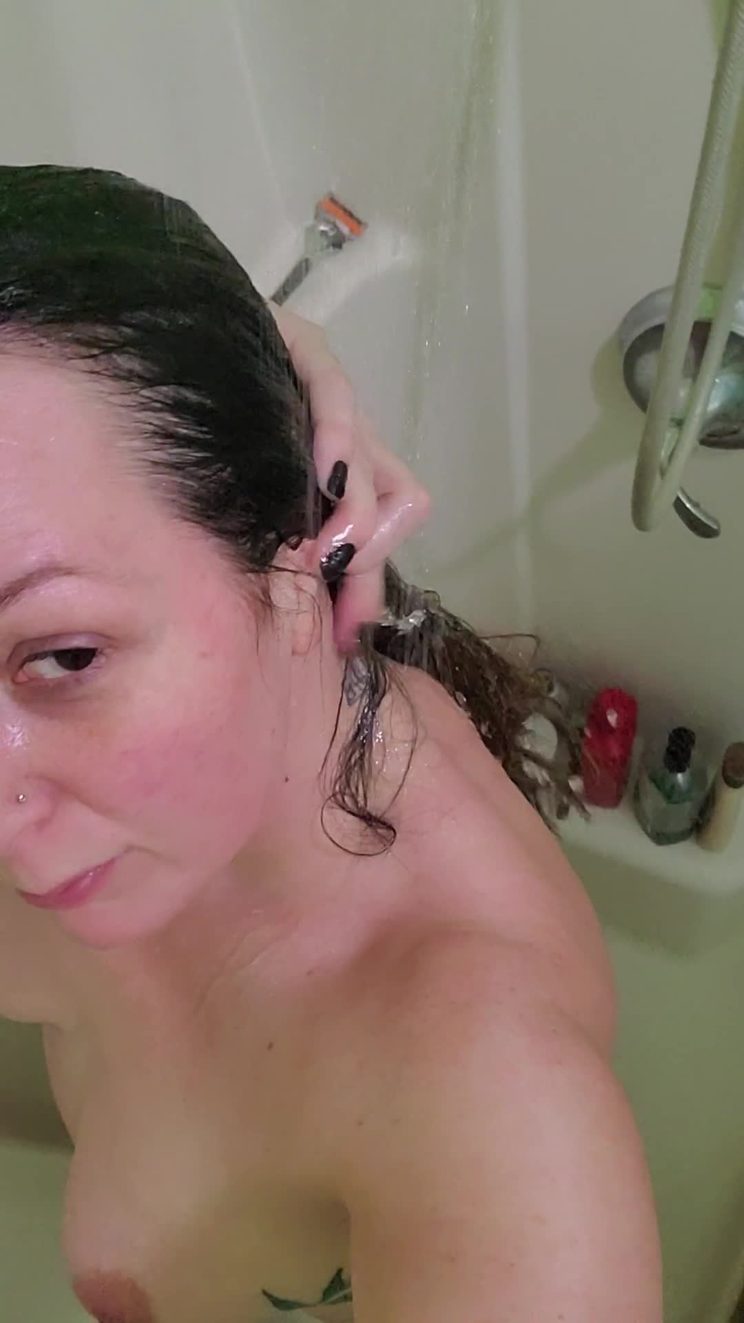 Pic #1Shower Time - Brunette, Amateur, Medium Tits