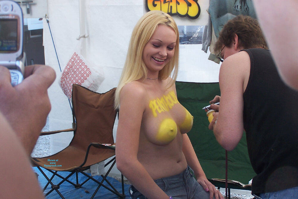 Pic #1Motorcycle Rally - Big Tits, Blonde, Outdoors, Public Place