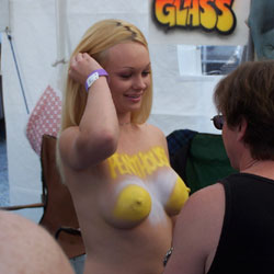 Pic #1Final Painted Girls  - Big Tits, Blonde, Outdoors