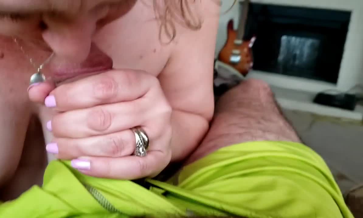 Pic #1Stay Home Blow Job - Blonde, Blowjob, Amateur