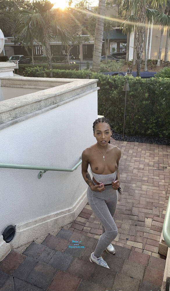 Pic #1Quarantine Flashing - Ebony, Public Exhibitionist, Outdoors, Amateur