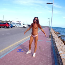 Pic #1In The Parking Lot! - Topless Girls, Public Exhibitionist, Flashing, Outdoors, Public Place, Small Tits, Amateur