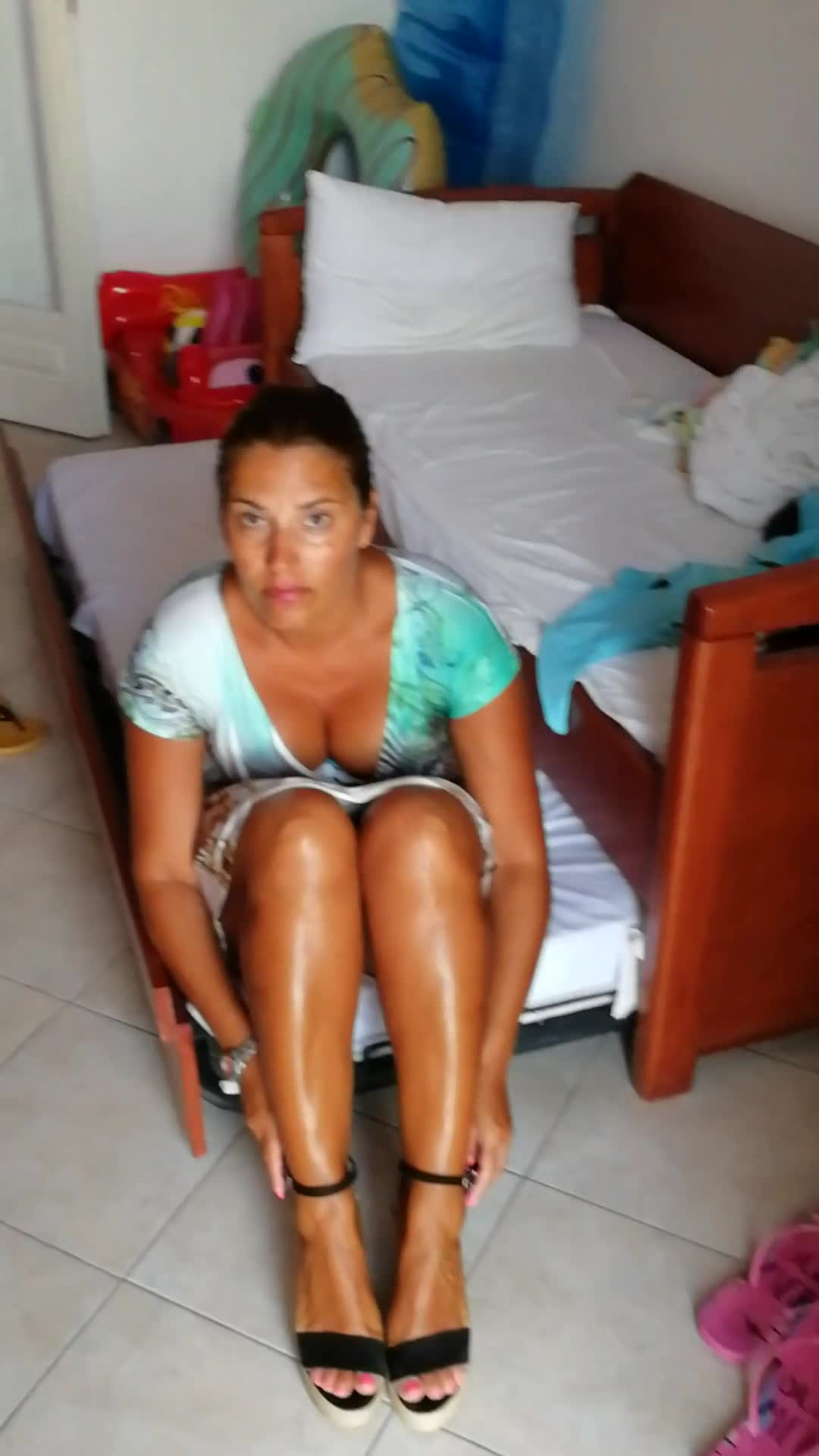 Pic #1Teasing - Big Tits, Brunette, Shaved, Amateur, Body Piercings, Pantieless Girls