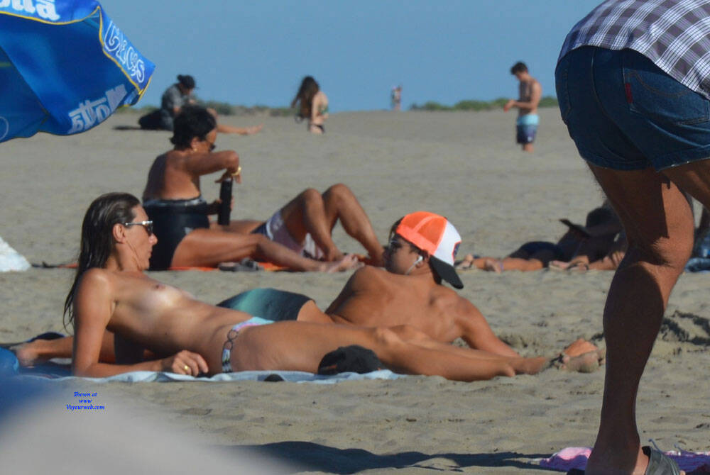 Pic #1South Of France On Beach This Summer 2 - Topless Girls, Beach, Brunette, Outdoors, Beach Voyeur