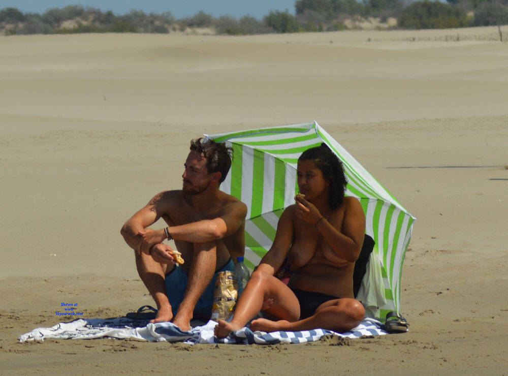 Pic #1South Of France On Beach This Summer 3 - Topless Girls, Beach, Big Tits, Brunette, Outdoors, Beach Voyeur