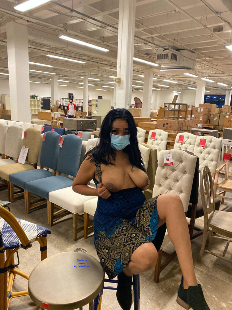 Pic #1Retail Therapy! - Pantieless Girls, Big Tits, Brunette, Public Exhibitionist, Flashing, Public Place, Bush Or Hairy, Amateur