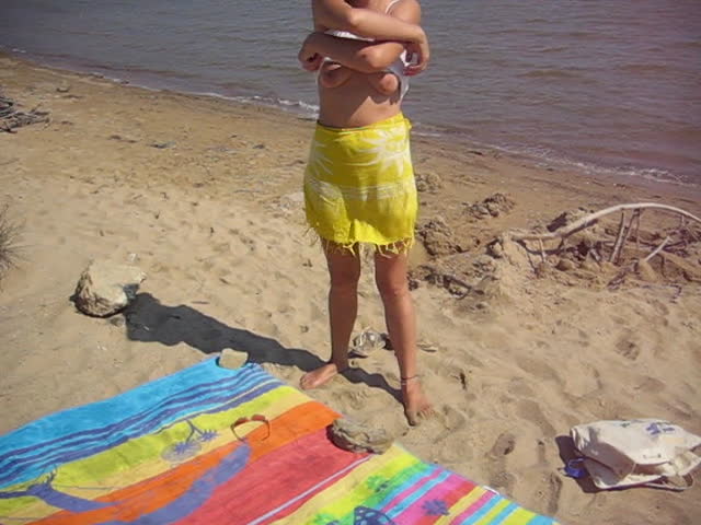 Pic #1Undressing On The Beach - Nude Girls, Beach, Big Tits, Outdoors, Shaved, Amateur, Girls Stripping