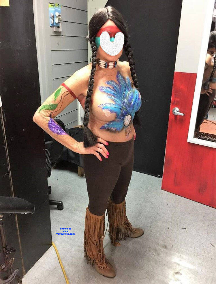 Pic #1Senior Sex - Fantasy Fest Key West - Topless Amateurs, Big Tits, Brunette, Public Exhibitionist, Outdoors, Amateur