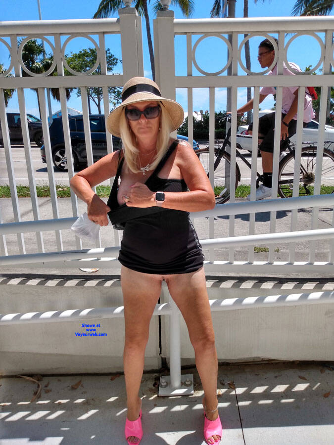 Pic #1Playing by the highway - Big Tits, Masturbation, No Panties On, Nude Amateurs, Outdoors, Shaved, Touching Pussy, Amateur, Blonde, Cunt Pics, Flashing, Flashing Tits, Hanging Tits, Natural Tits, Pussy