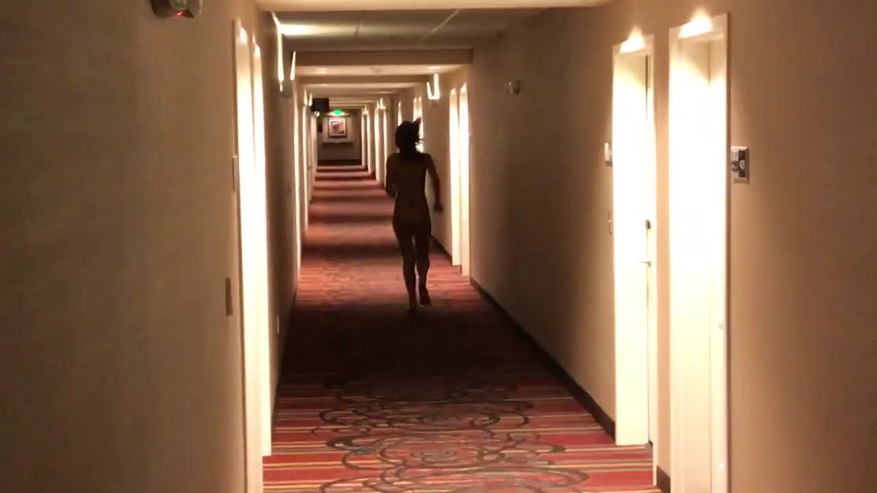 Pic #1Joy running naked in the hotel - Amateur, Beautiful Ass, Big Tits, Blonde, Pussy, Shaved