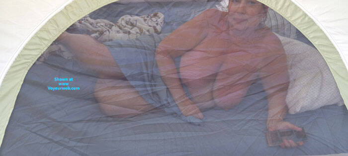 Pic #1While Camping  - Big Tits, Hanging Tits, Natural Tits
