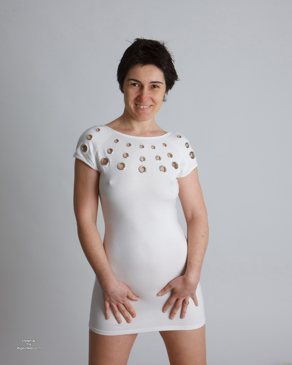 Pic #1White dress with nothing underneath - Body Piercings, Firm Ass, Natural Tits, Pussy, Shaved, Nude Amateurs, Nude Girls