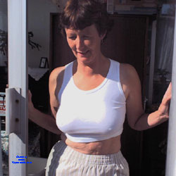 Sandra - Amateur, Brunette, Flashing, Flashing Tits, Hanging Tits, Mature, Mature Ass, Mature Pussy, Medium Tits, Natural Tits, Old Pussy