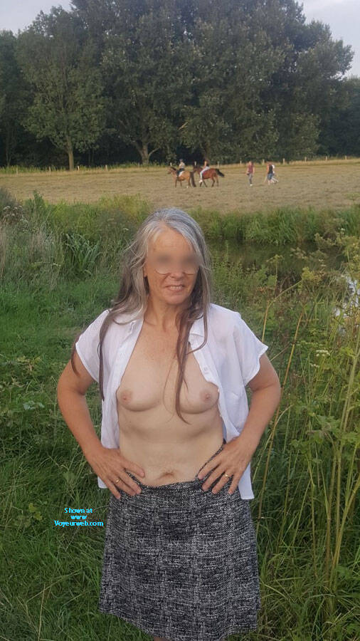 Pic #1Cycling without pants - Amateur, Flashing, Flashing Tits, Natural Tits, Small Tits, Outdoors, Public Exhibitionist, Public Place