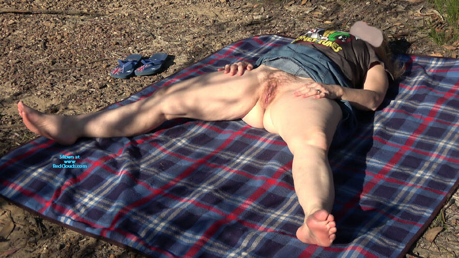 Pic #1Tilly's invitation to a bush walker - Amateur, Big Ass, Bush Or Hairy, Legs Spread Wide Open, Outdoors, Pussy, Pussy Hair