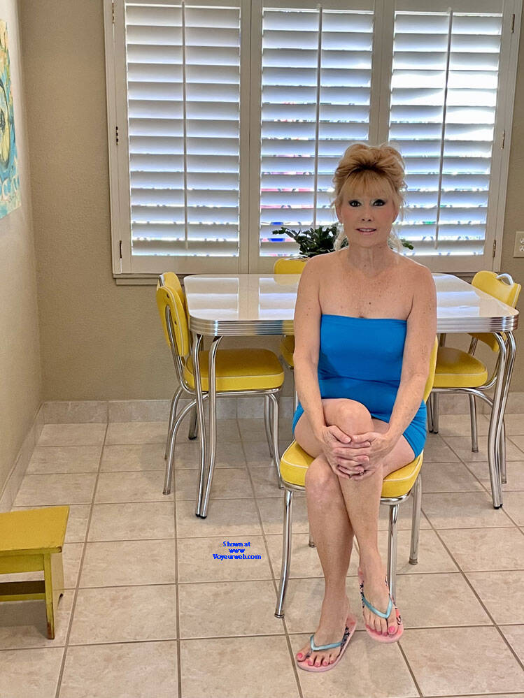 Pic #1Working in the kitchen - Amateur, Blonde, Bush Or Hairy, Costume, Flashing, Flashing Tits, Medium Tits, Natural Tits, Pussy, Pussy Hair, Wives In Lingerie