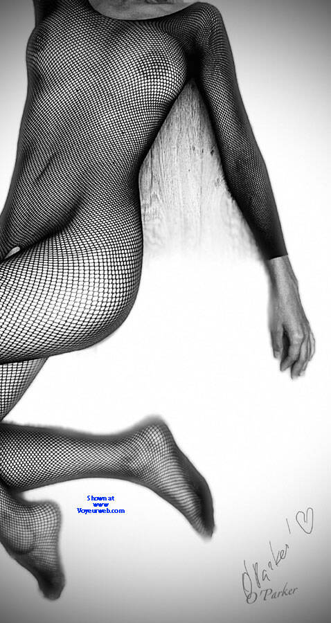 fish , Fishnet Bodysuit, Large Tits, Large Shaved Pussy