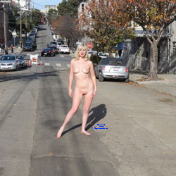Pic #1Nude in the Street (Part Two) - Amateur, Ass, Blonde, Hard Nipples, Homemade Amateur, Medium Tits, Natural Tits, Nude Amateurs, Nude Wives, Outdoors, Public Exhibitionist, Public Place, Pussy, Shaved
