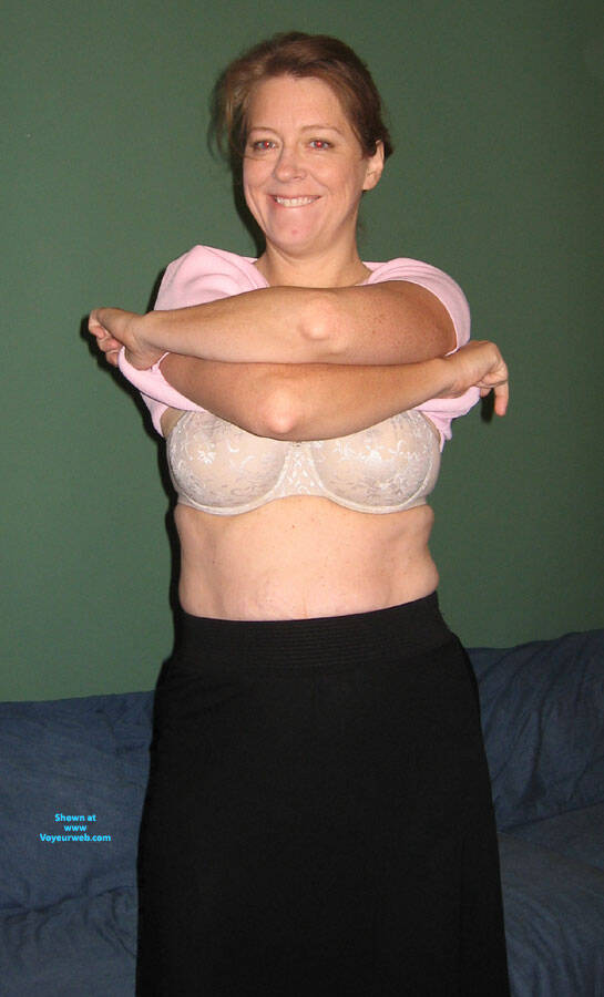 Pic #1Kerry's First Striptease - Amateur, Bald Pussy, Big Ass, Hanging Tits, Natural Tits