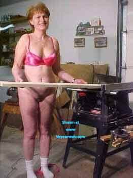 Pic #1Showing hubby I can saw WOOD! Pun intended!