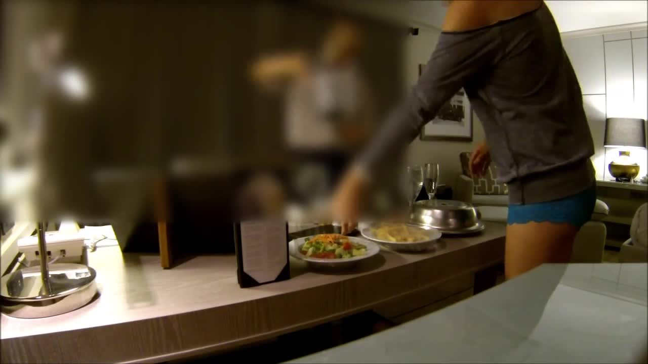 Pic #1Selfie with room service.