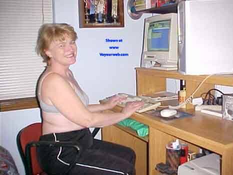 Pic #1B.J. at computer 