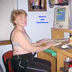 B.J. at computer 