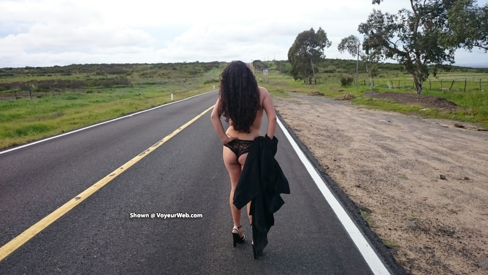 Pic #1 Laura at the road.