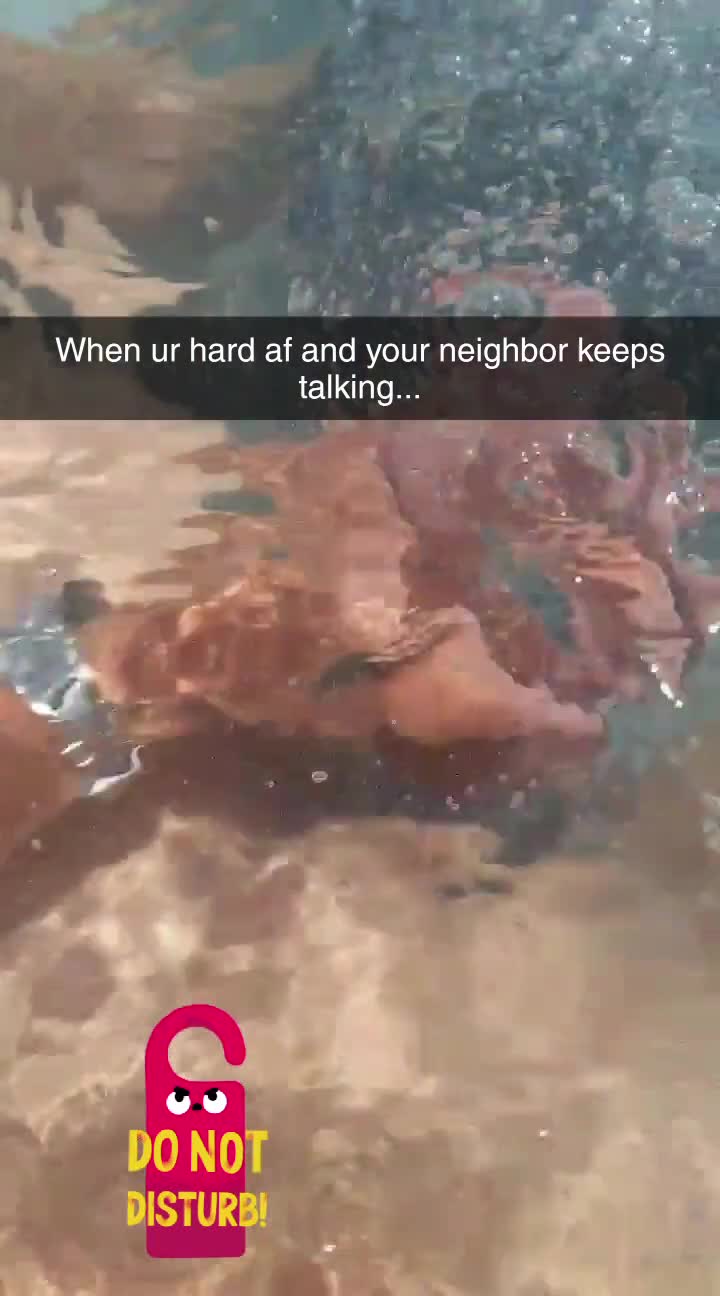 Pic #1Stroking in the hot tub next to the neighbors