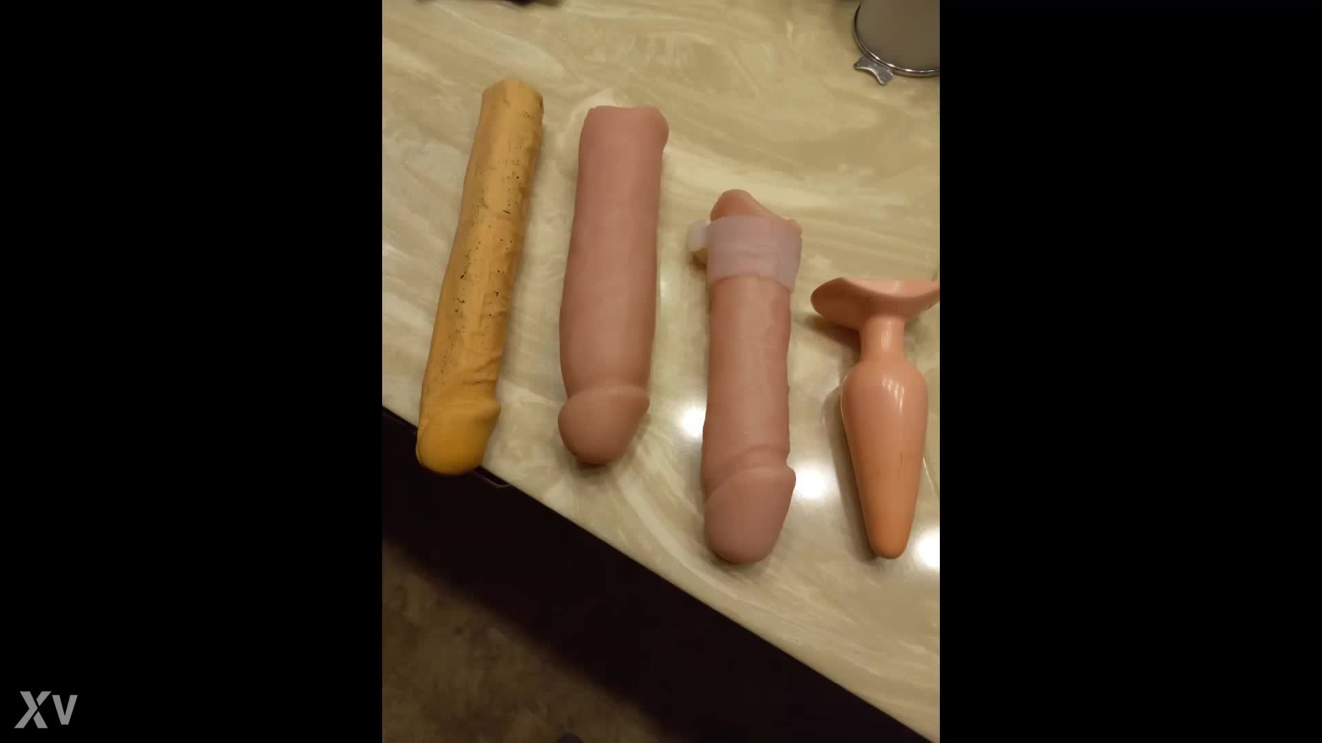 Pic #1Hubby try's Pammy dildo