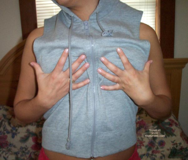 Pic #1Piercedjewel In A Zip-Up Sweatshirt