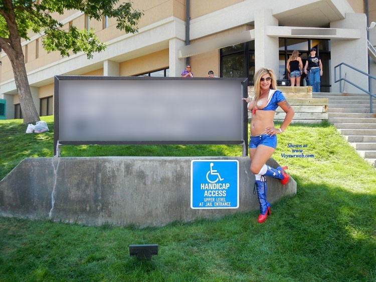 Pic #1Nude in Sturgis - Big Tits, Public Place, Public Exhibitionist