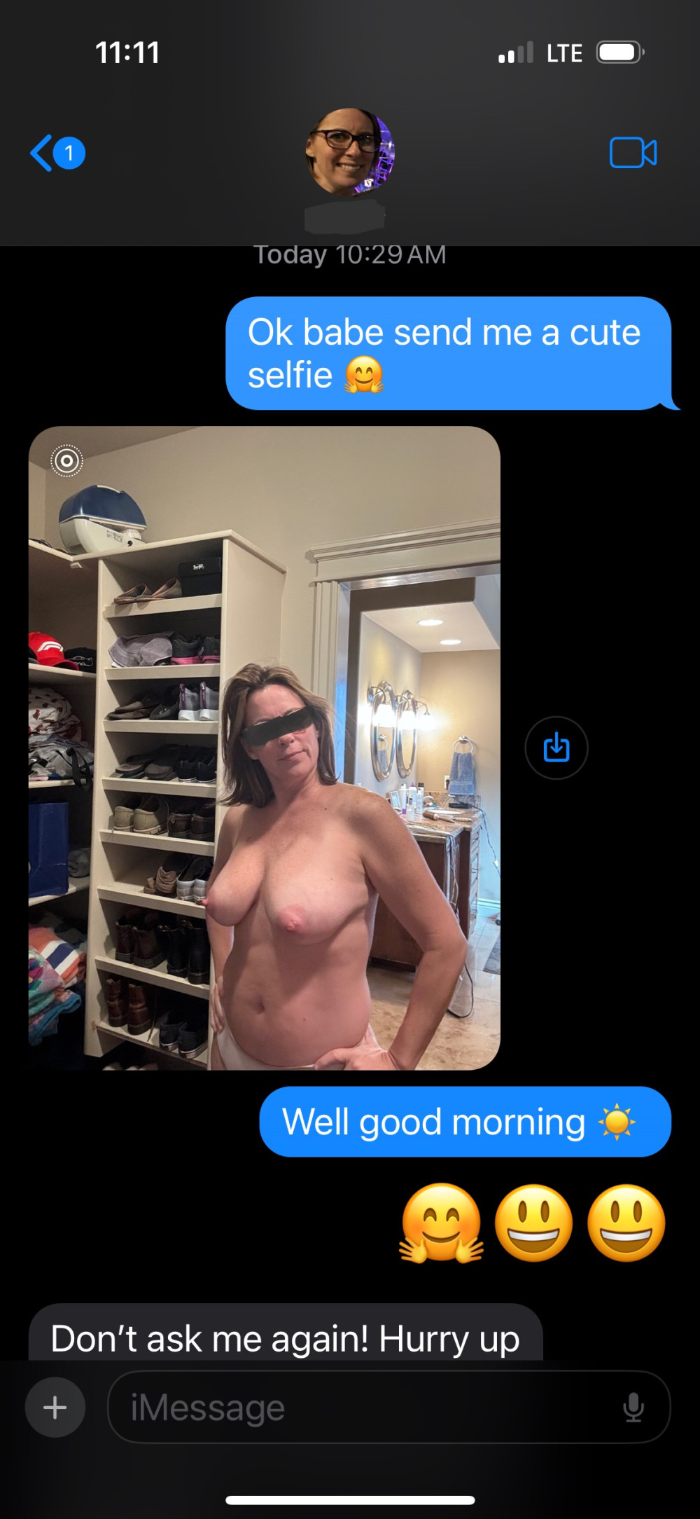 Pic #1 My large tits - Amber