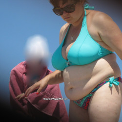 Pic #1Big Tits Chubby Mom beach voyeur