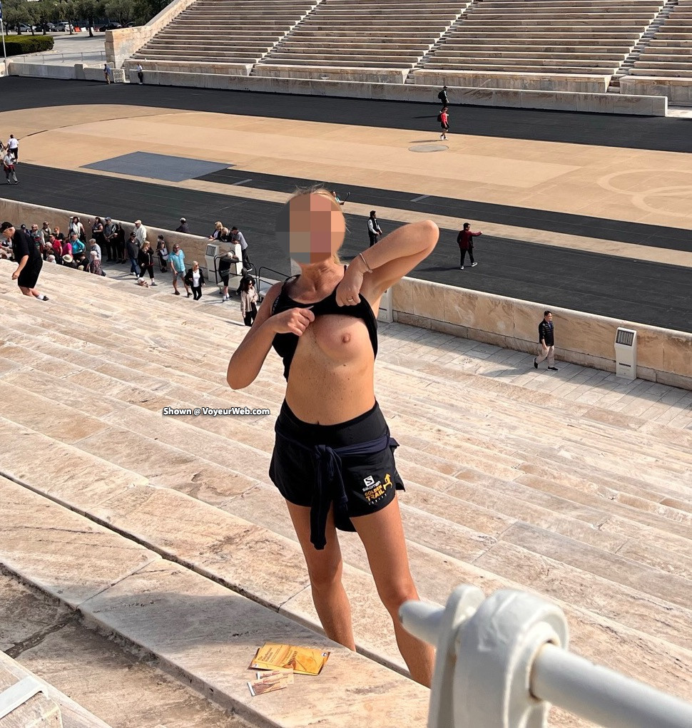 Pic #1Athens 2024 - Amateur, Ass, Hanging Tits, Hard Nipples, Long Legs, Medium Tits, Natural Tits, Outdoors, Public Exhibitionist, Public Place, Pussy, See Through, Sexiest Legs, Women In See Through Clothes, Flashing, Flashing Tits