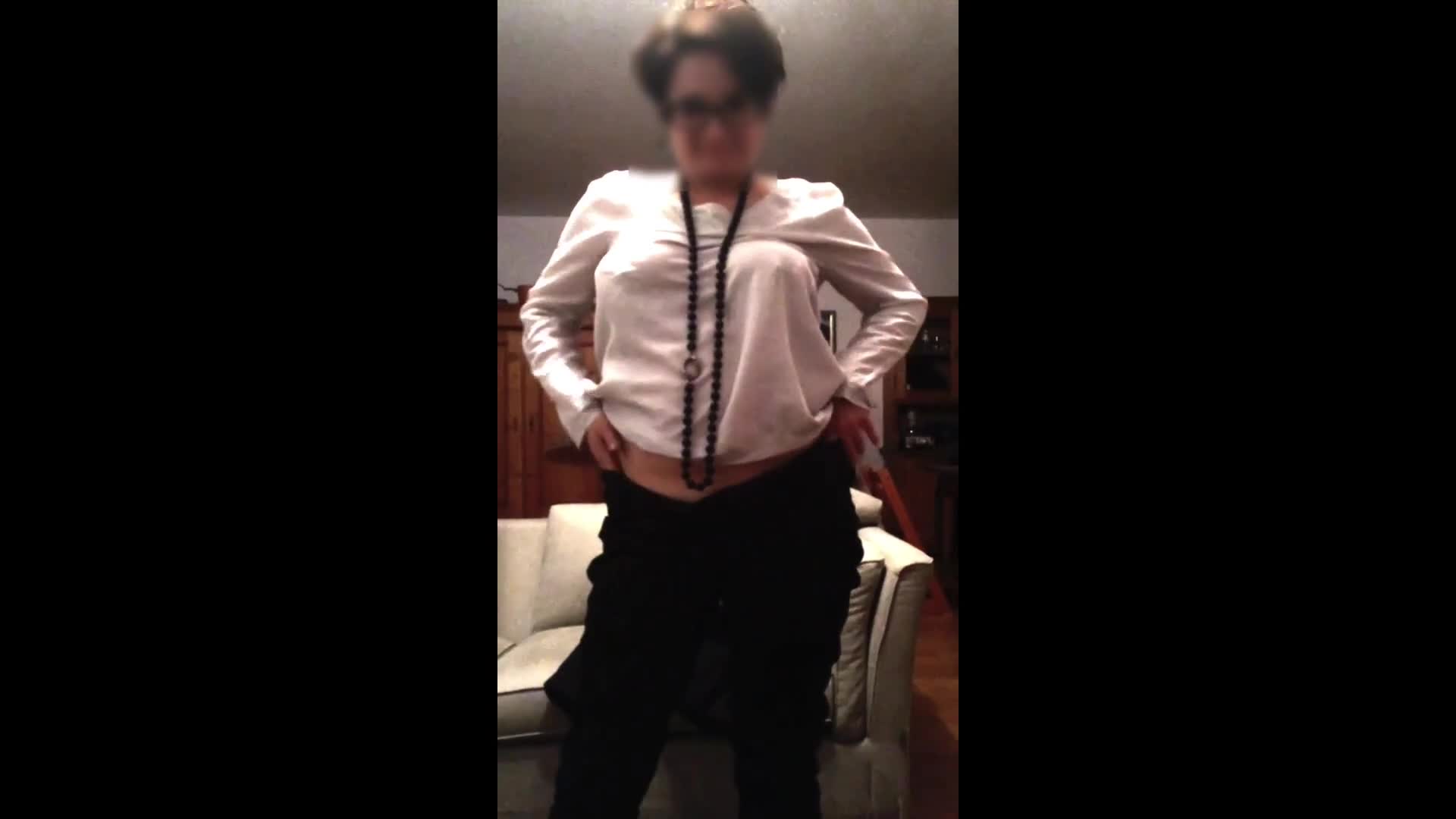 Pic #1Gosia stripping for Husband after work