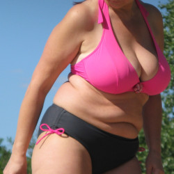 Pic #1 Big Tits Mature Lady at the beach