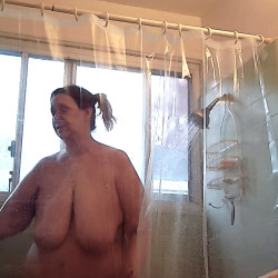 bbw enjoying her private time in shower 1
