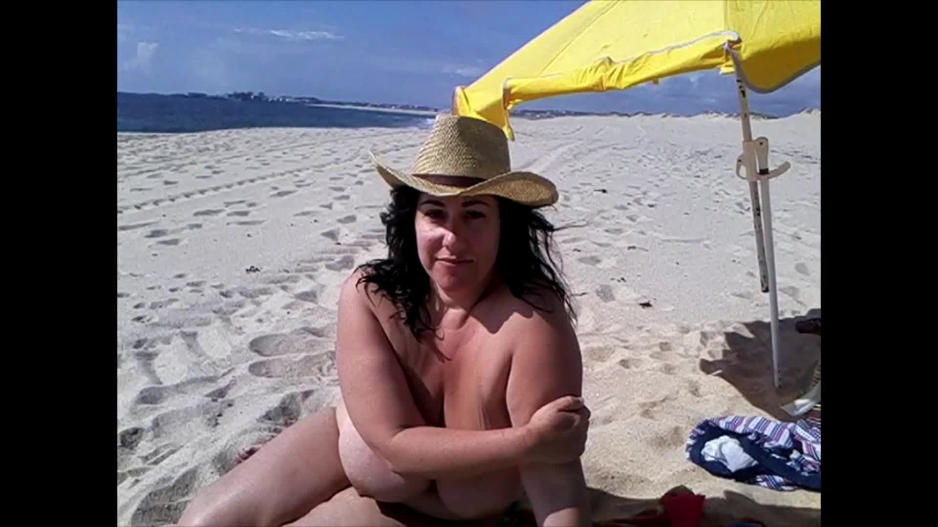 Pic #1Showing tits on the beach