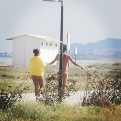 A walk along the nude beach.