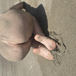 A sandy beach day.