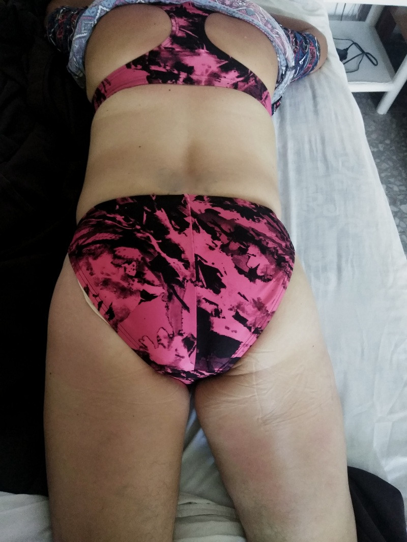 Pic #1 My hairy wife in a swimsuit