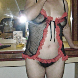 hairy wife in sexy negligee