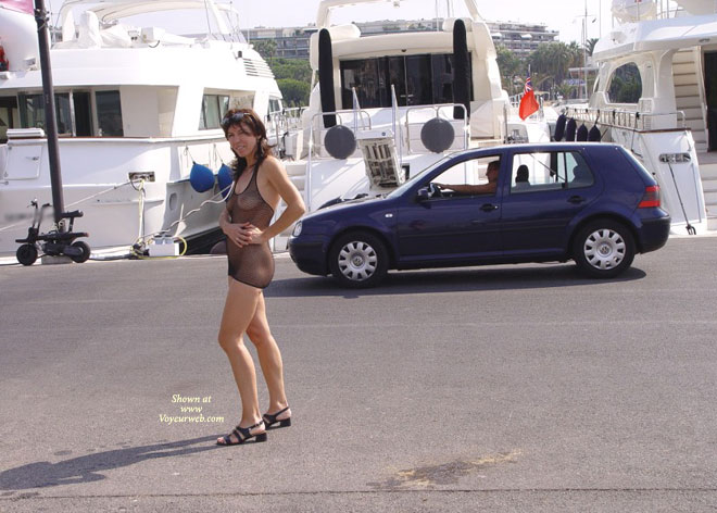 Pic #1Seethrough Fishnet Dress In Cannes