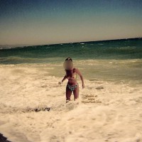 Pic #1 Wife C Playing At Beach