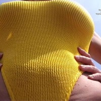 Pic #1Busty Wife In Yellow