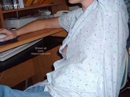 Pic #1DB - Wife at The Computer