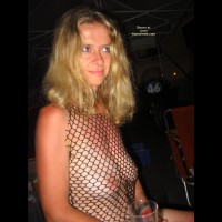 Fishnet Top - Blonde Hair, Top , Fishnet Top, Blonde Hair, Provocative Top, Nipple Peek A Boo