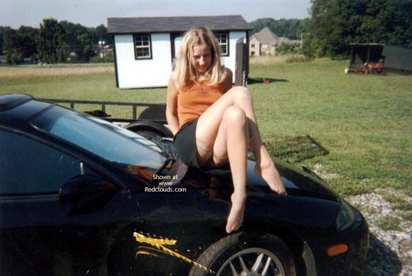 Pic #1My Gf Shows Off Her Hosed Legs!